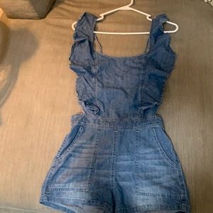 Size SMALL denim romper